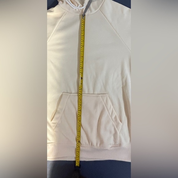 Women's Yellow Fleece Hoodie Size Medium - Picture 6 of 12